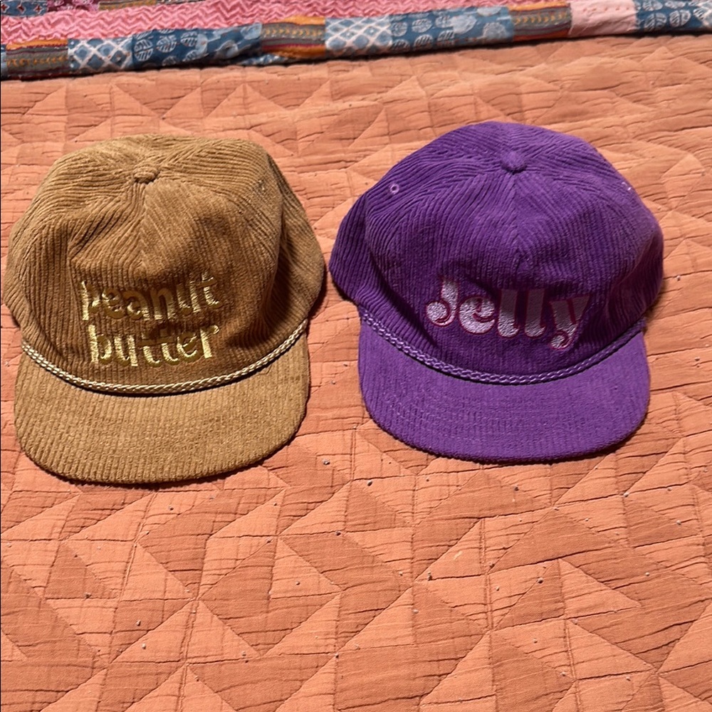 Corduroy Peanut Butter and Jelly Caps